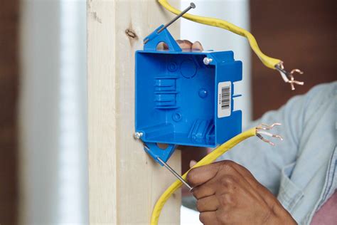 blue electrical box install|standard for electrical box installation.